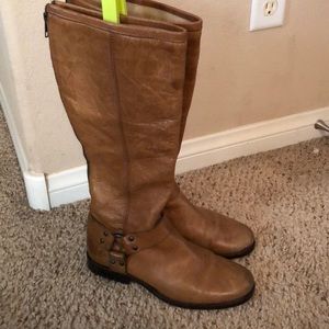 Frye Phillip Harness Boots Tall - 8.5 Camel